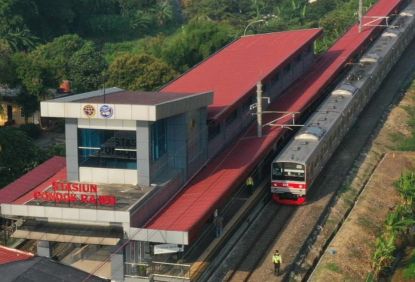 Pengguna Commuter Line  Sudah Bisa Naik dan Turun di Stasiun Pondok Rajeg - Uji Coba Operasional Commuter Line di Stasiun Pondok Rajeg Sebanyak 24 Perjalanan