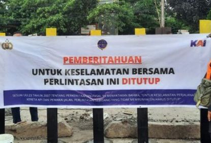 Perlintasan Liar di Lintas Citayam-Depok Ditutup dan Proses Hukum Dilanjutkan Untuk Menjamin Keselamatan Pengguna Jasa KRL